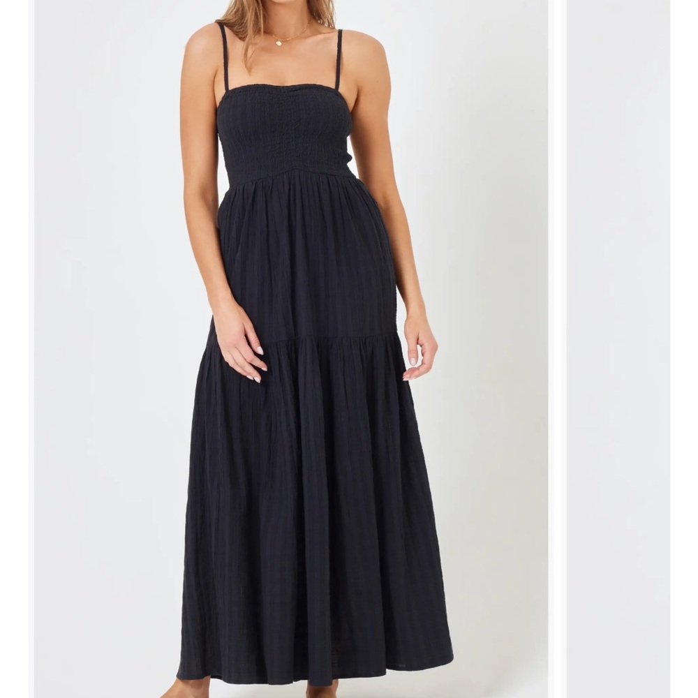LSPACE Mallorca Smocked Cover-Up Maxi